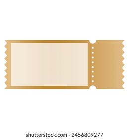 Blank coupon ticket label design template