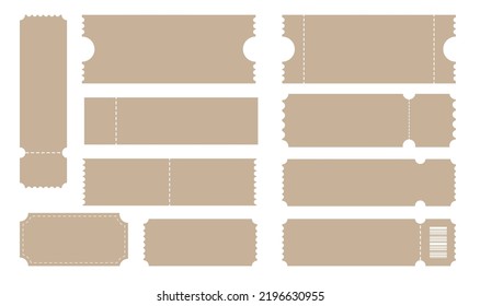Blank Coupons Empty Ticket Template Set Stock Vector (Royalty Free Blank Coupons Empty Ticket Template Set Stock Vector (Royalty Free