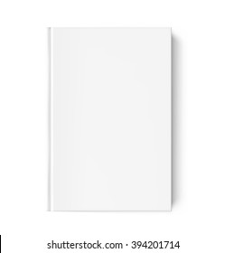 Blank Cover Book Isolated On White Background. Vector Illustration. 