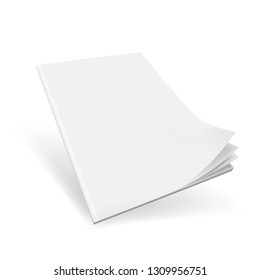 Blank Cover Of Magazine, Book, Booklet Or Brochure Fly Template. EPS10 Vector