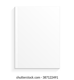 Blank Cover Of Magazine, Book, Booklet, Brochure. Illustration Isolated On White Background. Mock Up Template Ready For Your Design. Vector EPS10