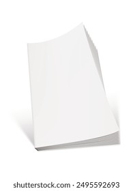 Blank Cover Magazine Or Booklet On White Background. EPS10 Vector