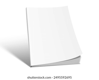 Blank Cover Magazine Or Booklet On White Background. EPS10 Vector