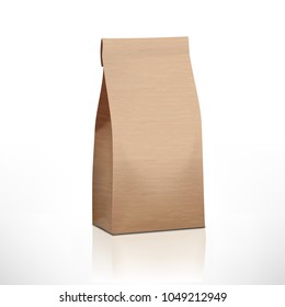 Blank Craft paper Bag Pack. EPS10 Vector