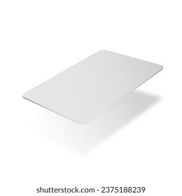 Blank Credit Card, Business Card or Empty Card. Vector Illustration Isolated on White Background. 