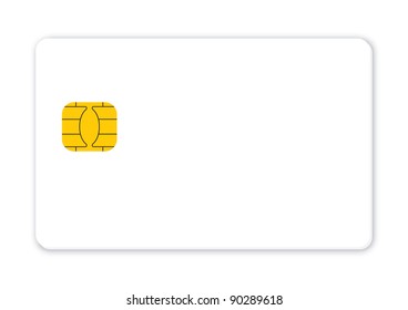 Blank Credit Card Isolated, Vector