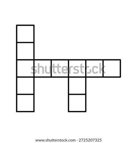 Blank Crossword Puzzle Grid Design Element