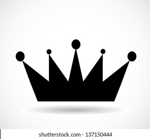 Blank crown icon isolated vector