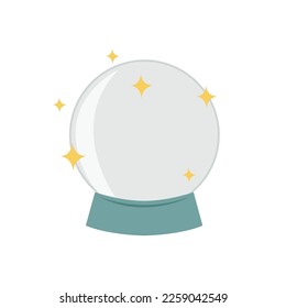 A blank crystal ball. Vector crystal ball icon.