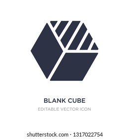 blank cube icon on white background. Simple element illustration from Shapes concept. blank cube icon symbol design.