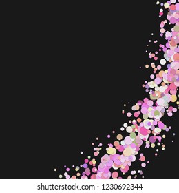 Blank curved abstract dispersed confetti dot background template - vector illustration