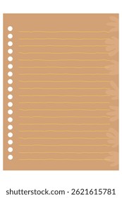 Blank Cute Journal, Notepad, Planner Label, Paper Sheet, Sticky Note Vector Illustration