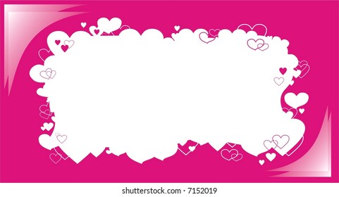 blank with cute pink hearts