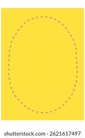 Blank Cute yellow Journal, Notepad, Planner Label, Paper Sheet, Sticky Note Vector Illustration