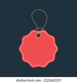 Blank dangling paper label or cloth tag