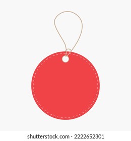 Blank dangling paper label or cloth tag