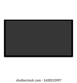blank dark screen LED TV isolated on white background. vector illustration 