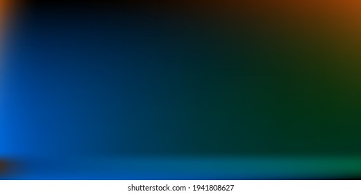 Blank Dark Vector. Black Smooth Surface Backdrop. Rainbow Office Background. Neon Modern Design Backdrop. Creepy Colorful Trendy Background. Multicolor Neon Smooth Surface Illustration.