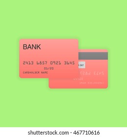 Blank debit or credit card vector illustration