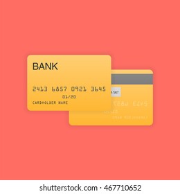 Blank debit or credit card vector illustration