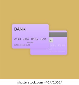 Blank debit or credit card vector illustration