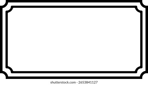 Quadro decorativo em branco da borda com um design retangular clássico