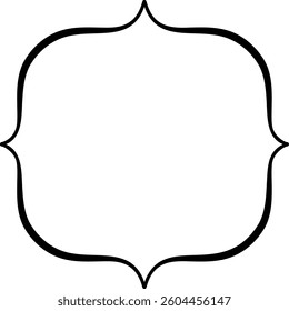 Blank decorative frame design suitable for text decoration and labels