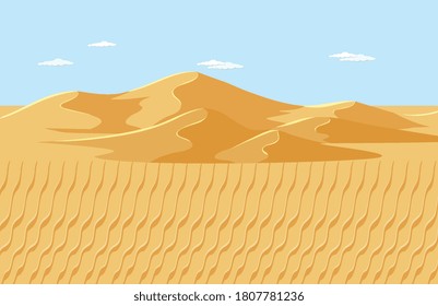 Blank desert landscape scene illustration