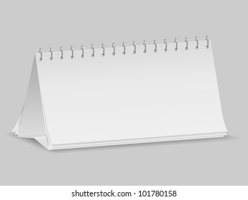 Blank desk calendar, vector eps10 illustration
