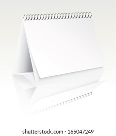 blank desk calendar - vector illustration