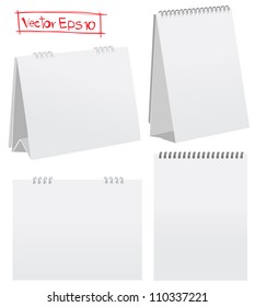 Blank desktop calendars. Vector illustration