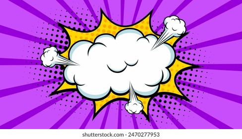 Blank dialogue balloon comic concentrated line