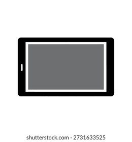 Leere digitale Tablet-Bildschirm einzelne Vektorgrafik flaches Design modernes technisches Gerät