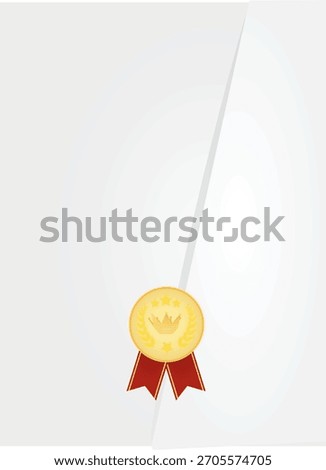 Blank diploma envelope with royal stamp. vector