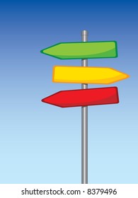 Blank direction signs