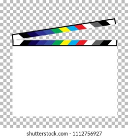 blank of director clapboard  isolated on transparent background vector illustration
