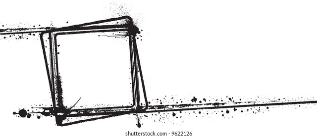 Blank dirty frame in grunge style