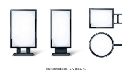 Blank display billboard mockup screen design template modern outdoor advertising panel empty signage for branding promotion marketing campaign and commercial visual presentation