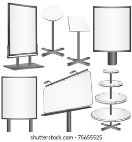 Blank display, billboard Vector set.