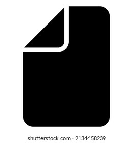 Blank document icon glyph style for website and application project