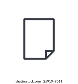 blank document icon symbol vector sign isolated on white background illustration for graphic and web design
