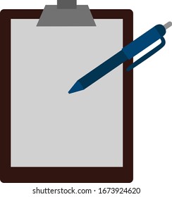 Blank document, illustration, vector on white background.