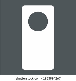 Blank Door Hanger. Clean Door Hanger Tags For Room In Hotel, Hostel, Resort Quality Vector Illustration Cut