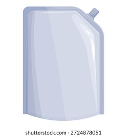 Blank doypack packaging with screw cap is standing up, ready to be filled with product