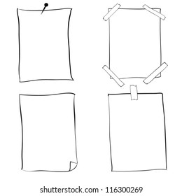 blank drawing paper vector