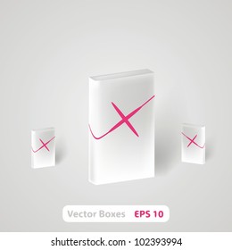 Blank dvd box on background. Vector illustration.