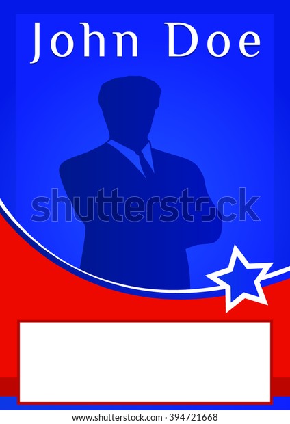 Blank Election Poster Flyer Template Stock Vector Royalty Free 394721668