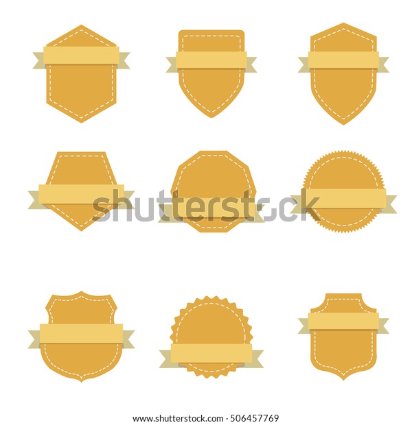 Blank Emblem Label Stock Vector (Royalty Free) 506457769 | Shutterstock