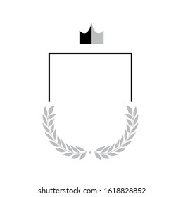 blank emblem shield logo Abstract symbol of security protection company