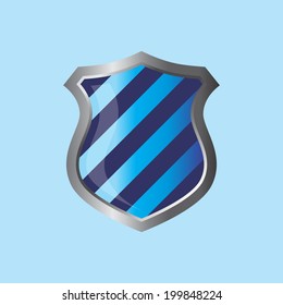 blank empty blue theme shield